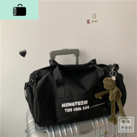 日系原宿运动健身斜挎包行李桶包男 韩国ins大容量学生旅行背包女NEW LAKE男士斜挎包