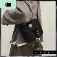 潮牌单肩斜跨包港风日系帆布小挎包男生工装包女士小雏菊挂包背包NEW LAKE女斜挎包