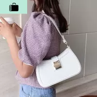 白色包包女2020流行新款夏季百搭手提单肩包休闲法棍包ins超火包NEW LAKE女士单肩包