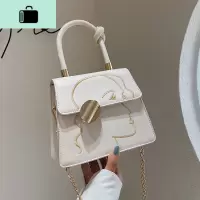质感包包女2020流行新款时尚刺绣手提小方包链条单肩斜挎包NEW LAKE女斜挎包