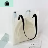 2020新款ins超火女包韩版pvc透明包果冻包大容量单肩包手提托特包NEW LAKE女士单肩包