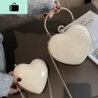 小包包女2020春季新款可爱链条零钱包小清新萌迷你爱心单肩手提包NEW LAKE女手包