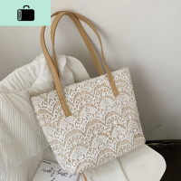 包包女2020新款潮韩版时尚蕾丝大容量托特包ins百搭单肩手提大包NEW LAKE女手包