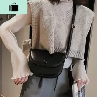 上新小包包女 秋冬新款复古质感小圆包韩版百搭手提单肩斜挎包NEW LAKE女斜挎包