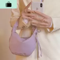 柔软可爱的褶皱感hobo抽绳手提包2020新款单肩包女手拎包NEW LAKE女士单肩包