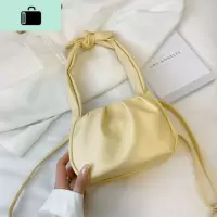 百搭ins小包包女2020流行新款潮韩版褶皱单肩洋气网红手提斜挎包NEW LAKE女斜挎包