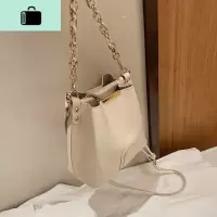夏天时尚单肩包包2020新款潮链条女包简约斜挎包女百搭ins水桶包NEW LAKE女斜挎包