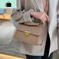 上新质感包包女2020新款潮韩版百搭斜挎小包链条单肩包时尚小方包NEW LAKE女士单肩包