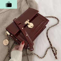 高级感漆皮亮面包包女包新款2020韩版时尚百搭单肩斜挎链条小方包NEW LAKE女士单肩包