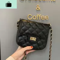 包包女包2020新款韩版上新小包包斜挎包迷你菱格链条包单肩小方包NEW LAKE 小号黑色(能放手机)女士单肩包