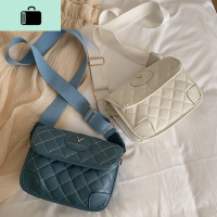 春夏质感女包2020新款韩版时尚宽肩带菱格百搭链条单肩斜挎小方包NEW LAKE女士单肩包