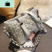 包包女2020新款ins超火韩版时尚呢子休闲百搭链条单肩斜挎流浪包NEW LAKE女士单肩包