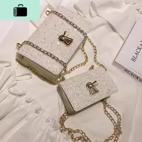 高级感亮片小包包洋气女包2020新款潮韩版百搭链条单肩斜挎小方包NEW LAKE女士单肩包