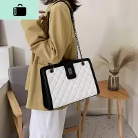 大容量流行包包女包新款2020时尚韩版百搭质感菱格链条单肩斜挎包NEW LAKE女士单肩包