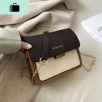斜挎链条小包chic包包女2020新款韩版百搭简约单肩复古港风小方包NEW LAKE女士单肩包