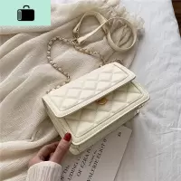 春夏小清新菱格链条包包女2020新款潮韩版百搭单肩斜挎时尚小方包NEW LAKE女士单肩包
