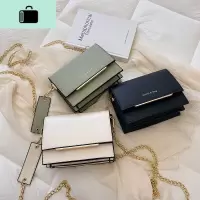 ins小众 时尚简约百搭潮质感包包女2020新款潮链条单肩斜挎小方包NEW LAKE女士单肩包