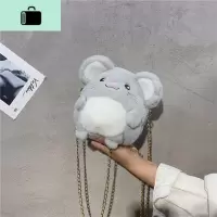 毛绒小包包女2020新款卡通可爱鼠儿童潮迷你包韩版百搭链条斜挎包NEW LAKE女斜挎包