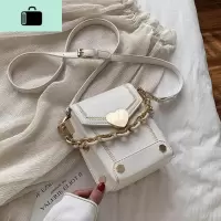 春季小包包女2020新款潮网红百搭链条小方包可爱桃心斜挎包手机包NEW LAKE女斜挎包