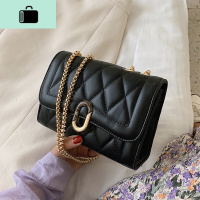 简约小包包洋气女包2020新款潮时尚百搭菱格链条斜挎包网红小方包NEW LAKE女斜挎包