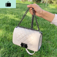 百搭ins小包包女包2020夏天新款潮时尚菱格链条斜挎包网红小方包NEW LAKE女斜挎包