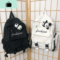 日系暗黑高初中女学生书包韩国ins港风复古工装双肩包帆布背包男NEW LAKE