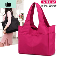 2019新款潮大容量多兜简约轻便防水牛津尼龙布单肩手提旅行布包女NEW LAKE女士单肩包