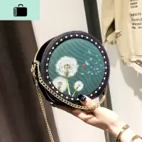 小圆包女2019新款韩版百搭少女小挎包学生可爱圆形包包斜挎链条包NEW LAKE女士单肩包