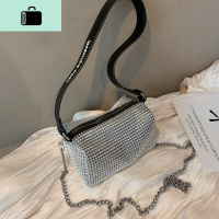 大王腋下包满钻枕头小包包女020新款手提手拎百搭链条单肩斜跨包NEW LAKE女士单肩包