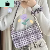 法棍包2020新款bm单肩斜挎包女腋下包格子帆布包NEW LAKE女士单肩包