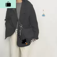 网红流行质感小包包女2020新款潮韩版百搭黑色链条腋下法棍单肩包NEW LAKE 黑色女士单肩包
