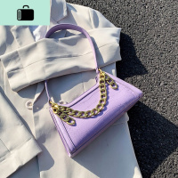 腋下包女奶茶紫色包包2020新款潮网红时尚单肩包高级感洋气法棍包NEW LAKE女士单肩包
