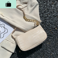 软皮腋下包奶茶色单肩斜挎包两用撞色白包包2020新款潮网红夏百搭NEW LAKE女士单肩包