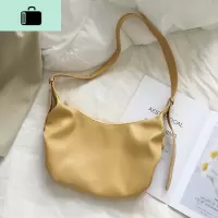 韩风chic气质百搭褶皱腋下包半月包软皮单肩斜挎包ins月牙包女包NEW LAKE女士单肩包