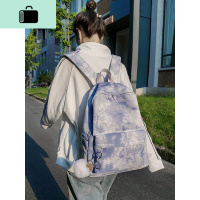 高中书包女大学生韩版扎染大容量双肩包2020帆布简约森系百搭背包NEW LAKE