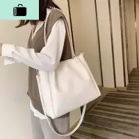 包包女2020流行新款潮大容量单肩包大学生上课包女文艺斜挎托特包NEW LAKE女士单肩包