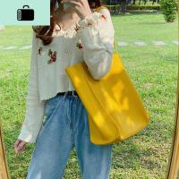 2020新款时尚荔枝纹托特包百搭ins单肩购物袋子母包休闲软大包女NEW LAKE女士单肩包