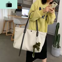 大包包新款2020网红春夏百搭大容量韩版单肩帆布包托特包手提书包NEW LAKE女士单肩包