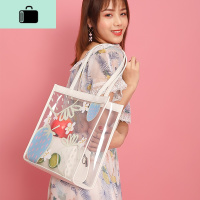 包包女包2020新款夏天时尚子母透明果冻包女大容量单肩手提托特包NEW LAKE女士单肩包