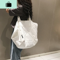 韩国ins慵懒风帆布大包女学生手提休闲单肩包港风潮牌百搭托特包NEW LAKE女士单肩包