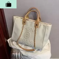 大容量女士包包2020流行新款潮时尚帆布单肩包网红百搭ins托特包NEW LAKE女士单肩包