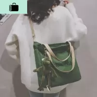 托特包女斜挎ins日系原宿ulzzang韩版百搭帆布学生上课单肩布袋包NEW LAKE女士单肩包