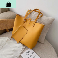 休闲大包包女2019韩版大容量手提包纯色潮百搭托特包单肩流行包包NEW LAKE女士单肩包