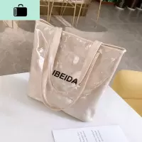 透明大包包女手提包防尘新款潮韩版简约果冻包单肩包大容量托特包NEW LAKE女士单肩包