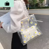 大容量包包2020夏天新款潮时尚流行透明女包百搭单肩包网红托特包NEW LAKE女士单肩包