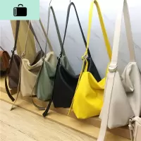 小脏柜 港风ins文艺软皮托特包简约纯色轻便单肩包斜挎包腋下包女NEW LAKE女士单肩包