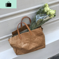 女士包包洋气手提包女百搭2020新款褶皱牛皮纸OL公文包单肩斜挎包NEW LAKE女士单肩包