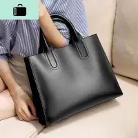 牛皮通勤女包2020新款百搭大容量单肩斜挎大包包女皮女士手提包NEW LAKE女士单肩包
