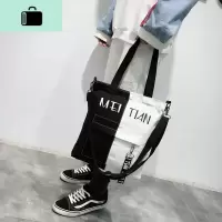 Xyc帆布包女单肩2019韩版ins简约文艺森系百搭大容量学生布袋手提NEW LAKE女士单肩包