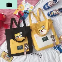 包包女chic斜挎装书包学生上课手提包大容量韩版百搭单肩帆布袋子NEW LAKE女士单肩包